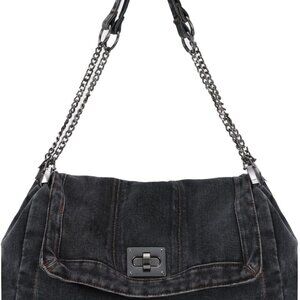 Denim Shoulder Bags for Women Retro Hobo Purse With Adjustable Chain Fashion Tot